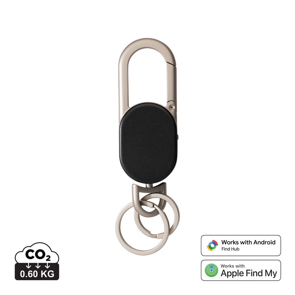 Porte-clés géolocalisé à personnaliser Keyfinder Dual Noir et Gris